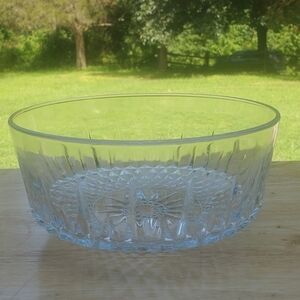 Vintage Arcoroc  Desert Serving Bowl France Cut‎ Glass Crystal